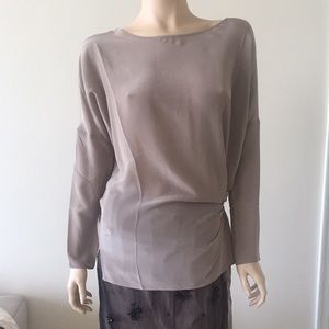 Gold Hawk silk top beige size Small